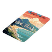 Honolulu Waikiki Beach Hawaii Panorama Uitzicht Be Magneet (Linkerzijde)