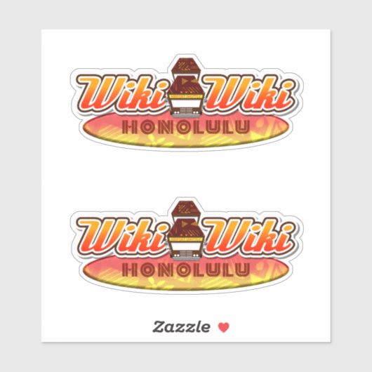Honolulu Wiki-Wiki Pendelbus Sticker (Vel)