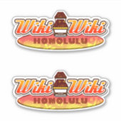 Honolulu Wiki-Wiki Pendelbus Sticker (Voorkant)