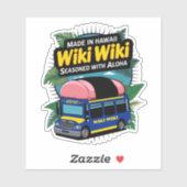 Honolulu Wiki-Wiki Shuttle Bus  Sticker (Vel)