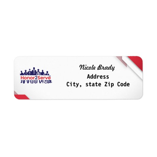 Honor2Serve Etiket (Voorkant)