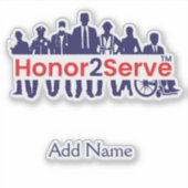 Honor2Serve Sticker (Voorkant)