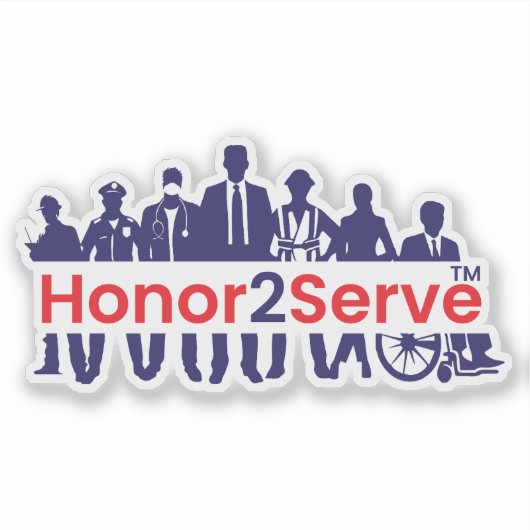 Honor2Serve Sticker (Voorkant)