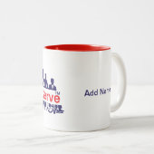 Honor2Serve Tweekleurige Koffiemok (Voorkant rechts)