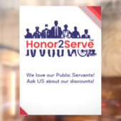 Honor2Serve-vensterkoppeling Raamsticker (Vel 2)