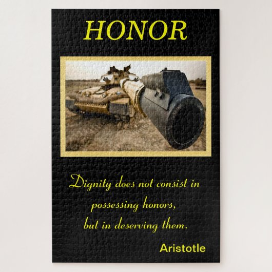 Honor american tank pistool vat op u legpuzzel (Verticaal)
