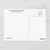 Honor Banner, Liberty Memorial, Kansas City, MO. Briefkaart (Achterkant)