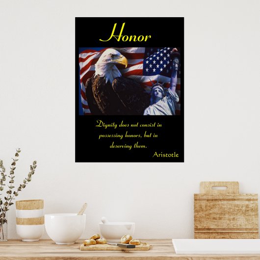 Honor Brult met Onstuimige Kracht Poster (Keuken)