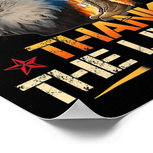 Honor de allen bedankt de levende herdenkingsdag. poster (Hoek)