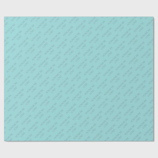 HONOR DE Christelijke LORD-scripts Aqua Cadeaupapier (Vlak)