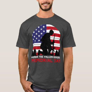 Honor de Fallen Heroes Memorial Day US Flag Mannen T-shirt