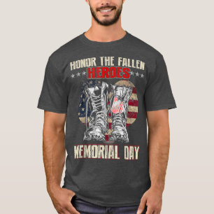 Honor de  vlag van de Fallen Heroes Memorial Day T-shirt