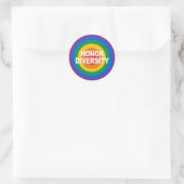 Honor Diversity Bumpersticker Ronde Sticker (Tas)