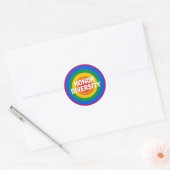 Honor Diversity Bumpersticker Ronde Sticker (Envelop)