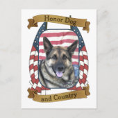 Honor Dog en land Briefkaart (Voorkant)