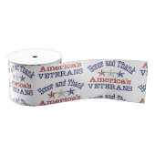 Honor en dank Amerikaanse veteranen Ribbon Grosgrain Lint (Spoel)