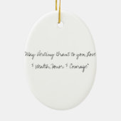 Honor en moed keramisch ornament (Achterkant)