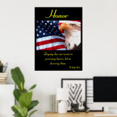 Honor Feest Wijsheid Onder Adelaars Trots Poster (Thuiskantoor)