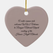 Honor Flight Heart Shape Ornament (Achterkant)