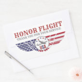 Honor Flight Stickers Bedankt voor uw service (Envelop)
