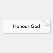 Honor God Bumpersticker (Voorkant)