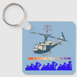 Honor in every thread light blue sleutelhanger