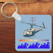 Honor in every thread light blue sleutelhanger (Voorkant)