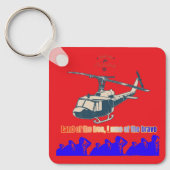 Honor in every thread light bright red sleutelhanger (Voorkant)