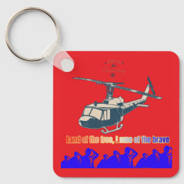 Honor in every thread light bright red sleutelhanger