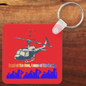 Honor in every thread light bright red sleutelhanger (Achterkant)