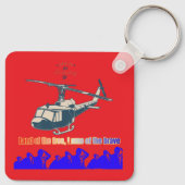 Honor in every thread light bright red sleutelhanger (Achterkant)