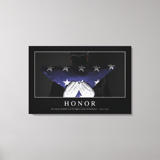 Honor: Inspirerend prijsopgave Canvas Afdruk (Voorkant)