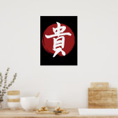 Honor Kanji Symbol Japanse kalligrafie Poster (Keuken)