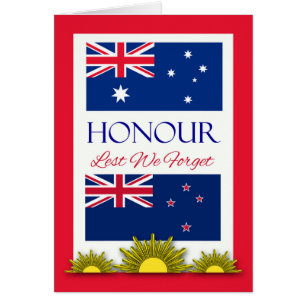 Honor, Lest We Vergeet het, Australian New Zealand