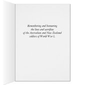 Honor, Lest We Vergeet het, Australian New Zealand (Binnen (Rechts))