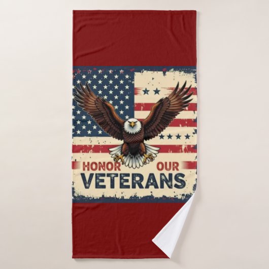  Honor Our Veterans Bathroom Towel Set Bad Handdoek (Badhanddoek)