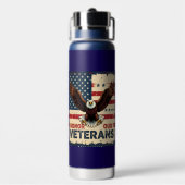 Honor Our Veterans Stainless Steel Water Bottle Waterfles (Achterkant)