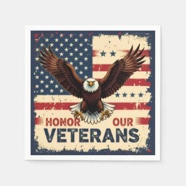  Honor Our Veterans Standard Cocktail Napkins Servet