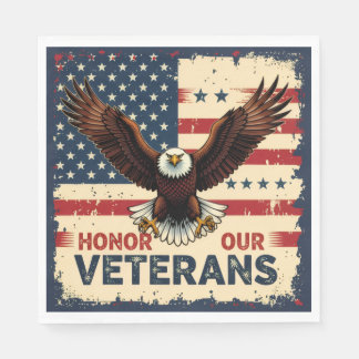  Honor Our Veterans Standard Luncheon Napkins Servet
