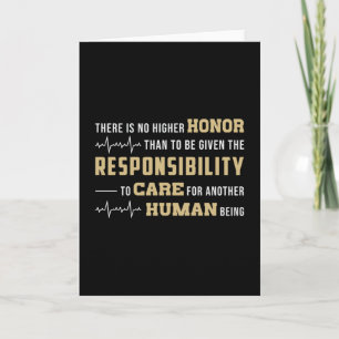 Honor Paramedic Fits Aid Ambulance EMS EMT Funny Kaart