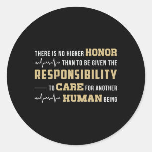 Honor Paramedic Fits Aid Ambulance EMS EMT Funny Ronde Sticker