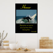 Honor rijdt op golven van atletieke excellentie poster (Keuken)