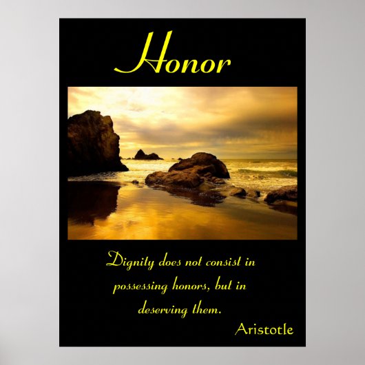 Honor roert zich te midden van het tijdloze ritme  poster (Voorkant)