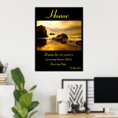 Honor roert zich te midden van het tijdloze ritme  poster (Thuiskantoor)