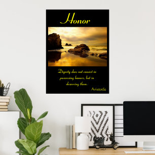 Honor roert zich te midden van het tijdloze ritme  poster