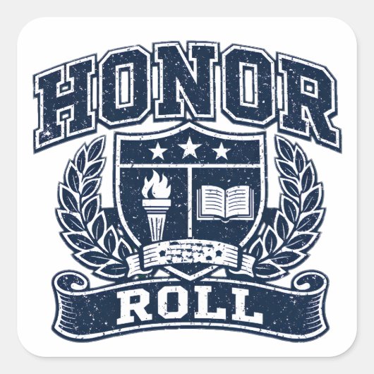 Honor Roll – Academic Excellence College Vierkante Sticker (Voorkant)