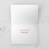 Honor Roll! Custom Report Card Congrats! Kaart (Binnen)