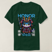Honor Samurai kat Worrior T-shirt (Design voorkant)