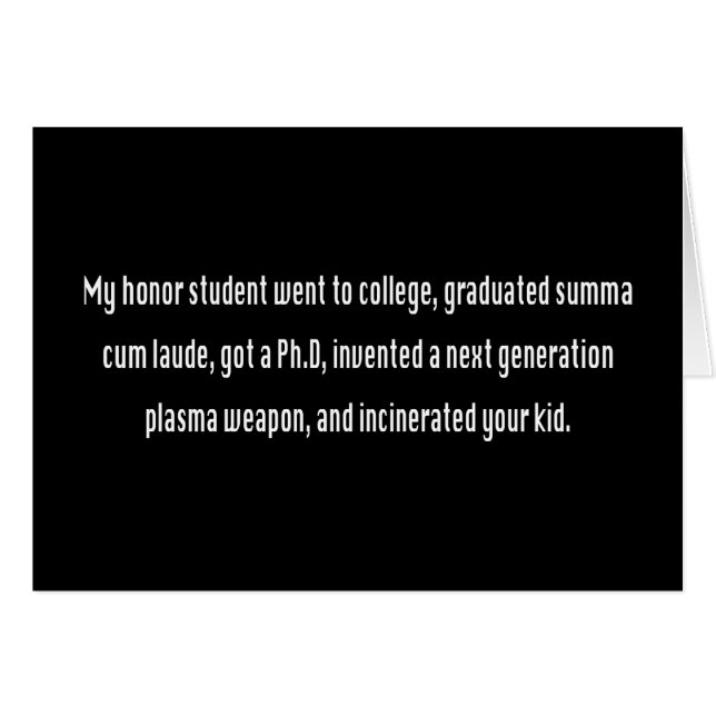 Honor Student (Voorkant Horizontaal)