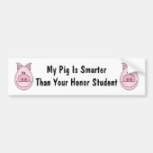 Honor Student Pig Bumpersticker (Voorkant)